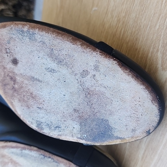 TORY BURCH Black Minnie Embellished Ballerina Low Block Heels #33634 Size 8 - Picture 8 of 12